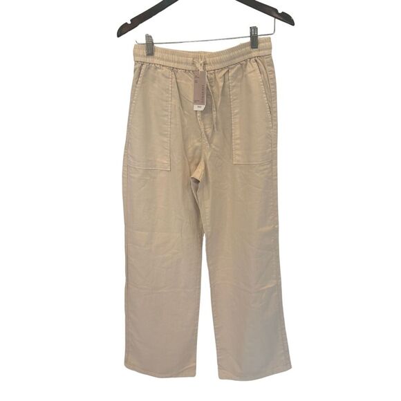 Mango NWT Women’s Mid-Weight Full Length Straight Leg Khaki Colored Pants Size S - Picture 2 of 6
